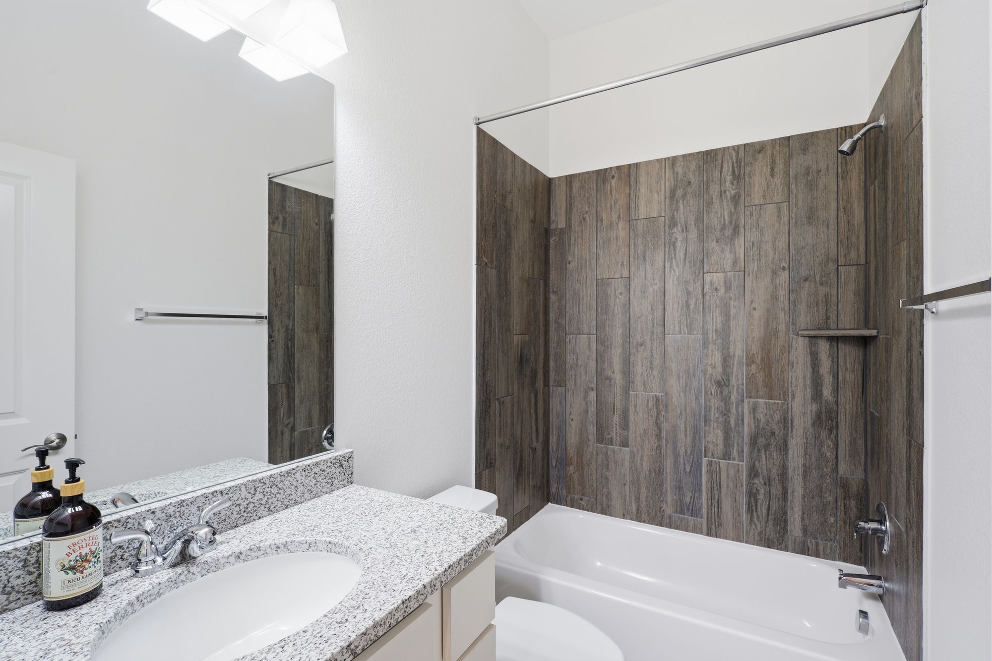 Bath with tub and shower