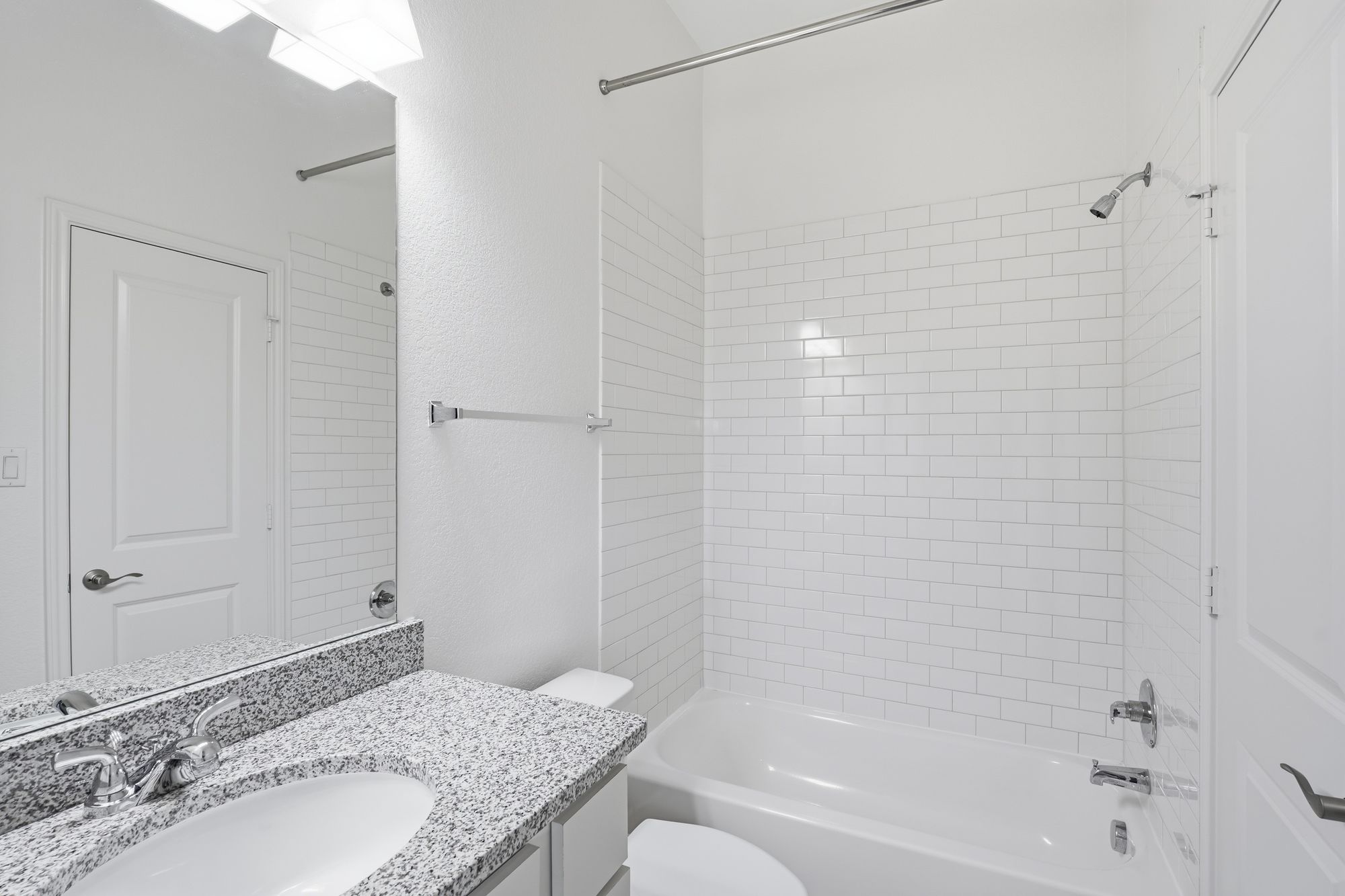 Bath with subway tile surround