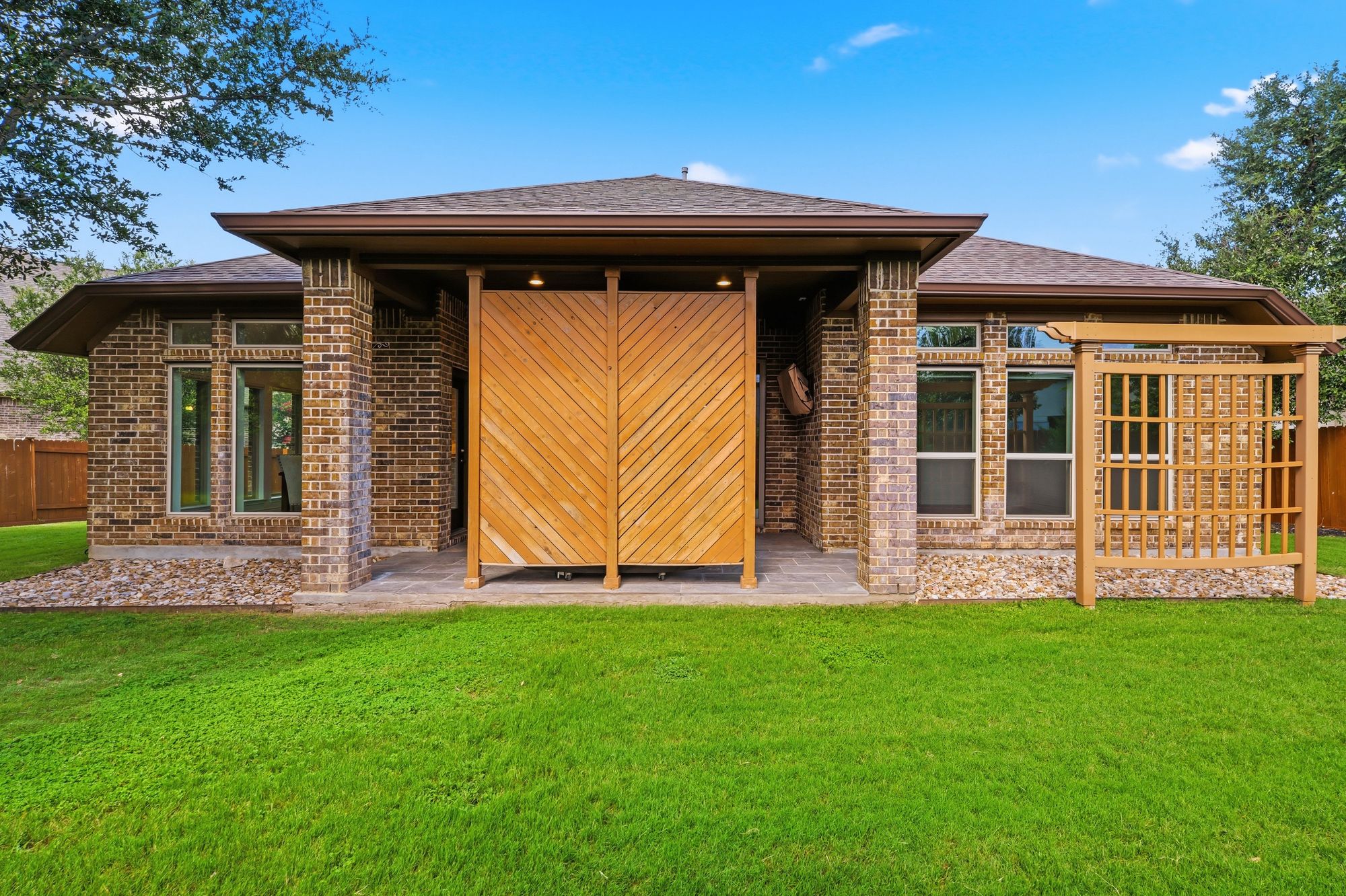 Rear of the home and privacy fencing